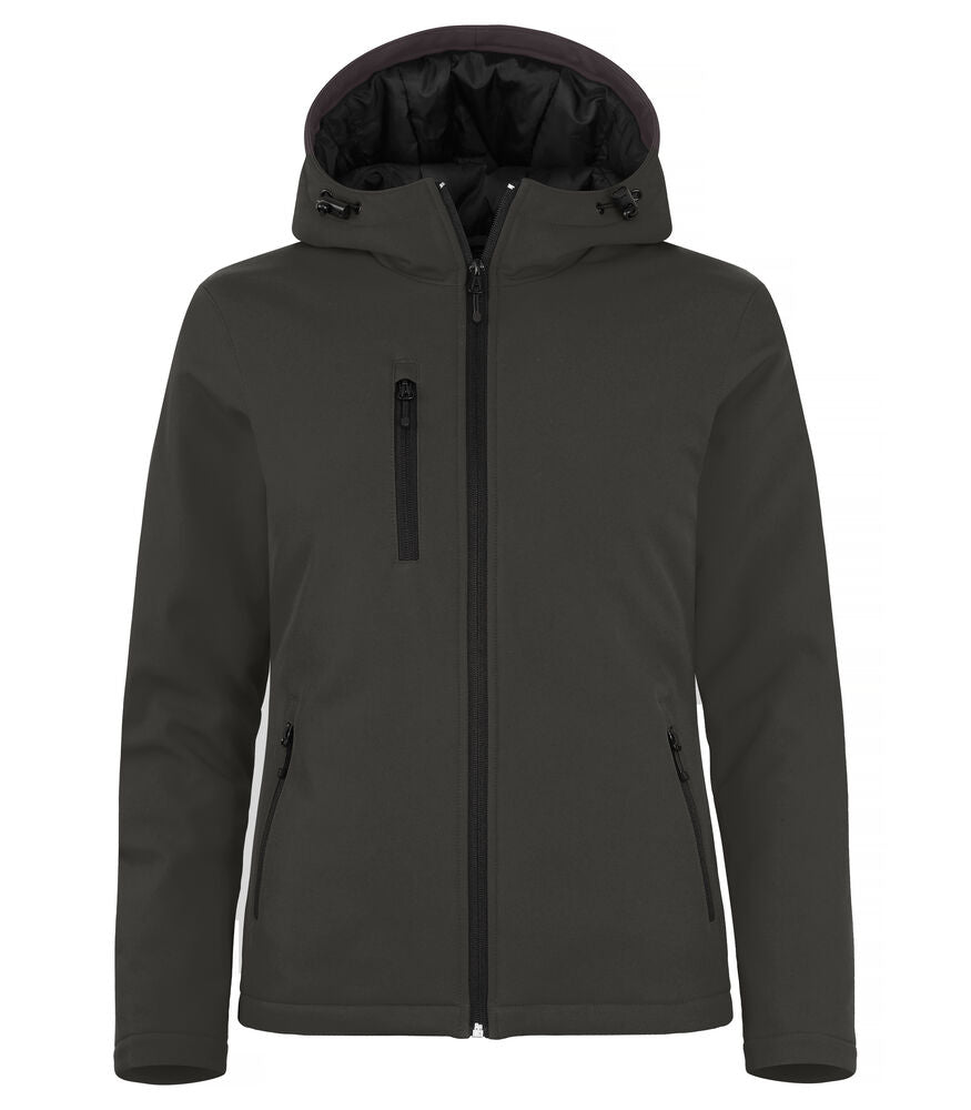 Clique Padded Hoody Softshell Jacket Dames donkergrijs