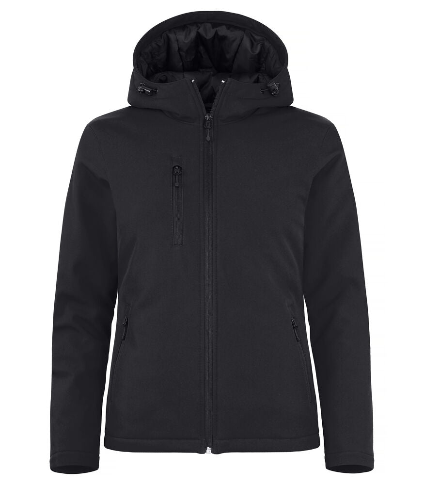 Clique Padded Hoody Softshell Jacket Dames zwart