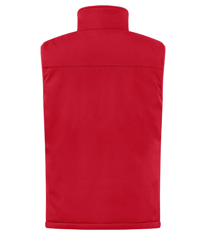 Clique Padded Softshell Vest Heren rood achterkant