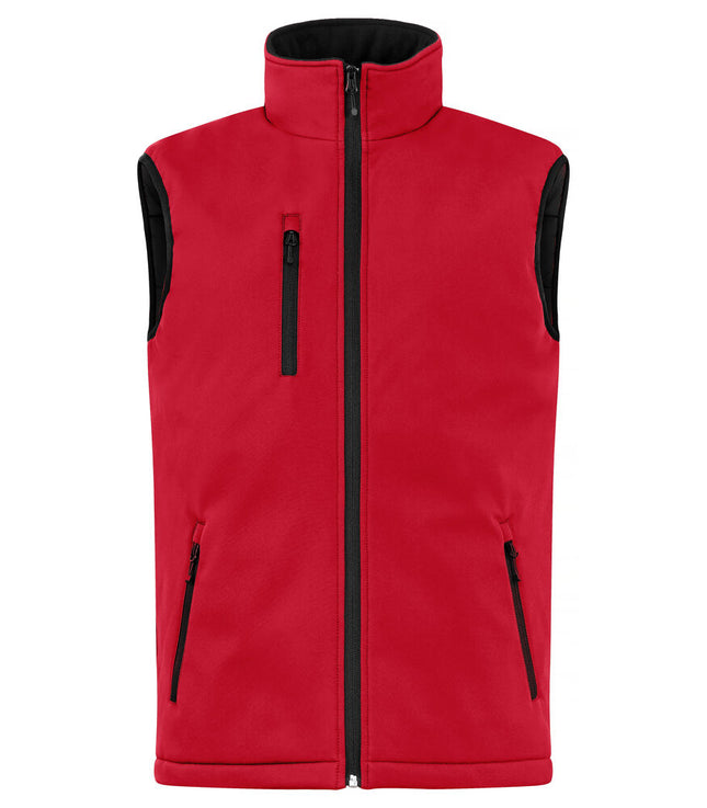 Clique Padded Softshell Vest Heren rood