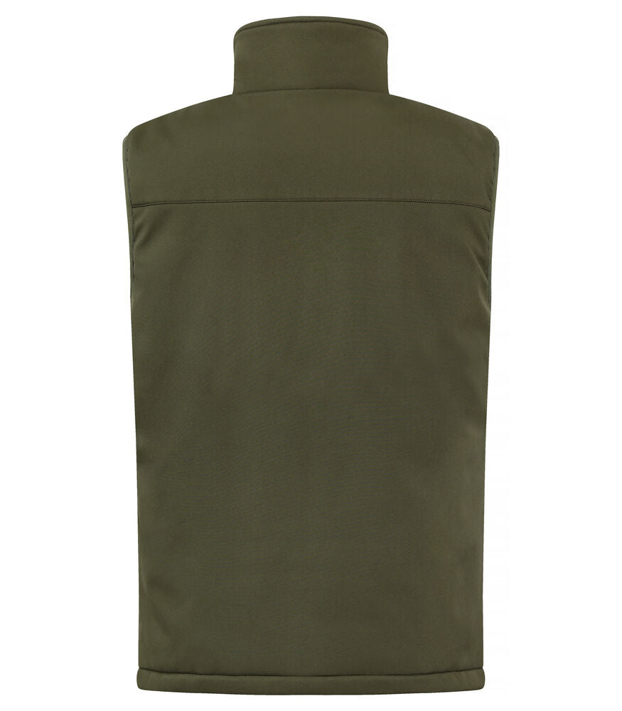 Clique Padded Softshell Vest Heren mistgroen achterkant