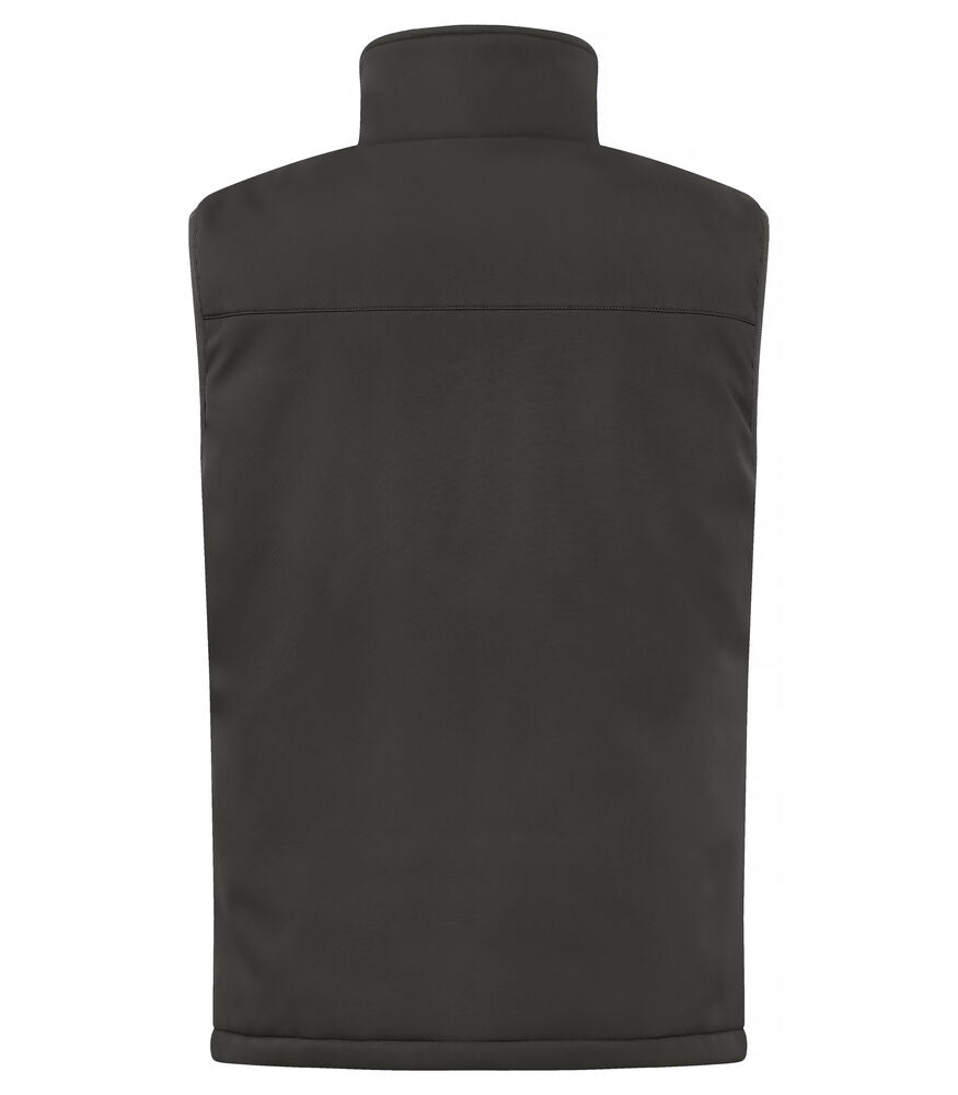 Clique Padded Softshell Vest Heren donkergrijs achterkant