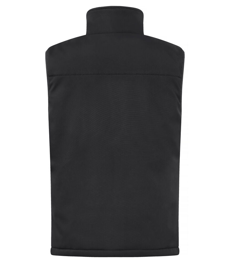 Clique Padded Softshell Vest Heren zwart achterkant
