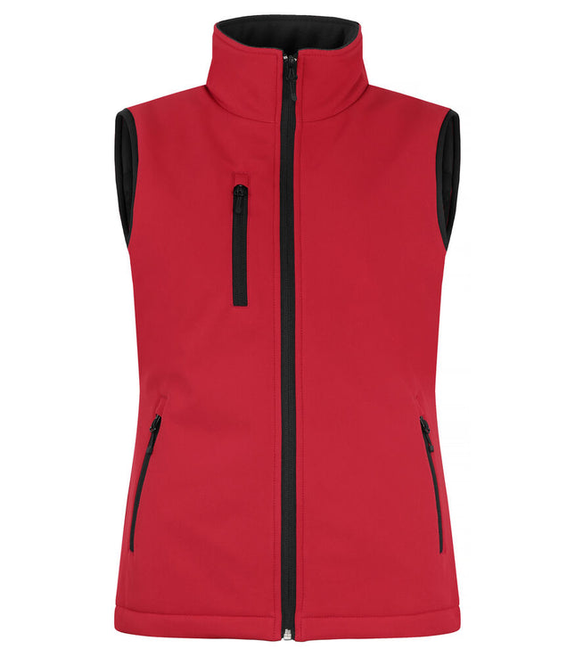 Clique Padded Softshell Vest Dames rood