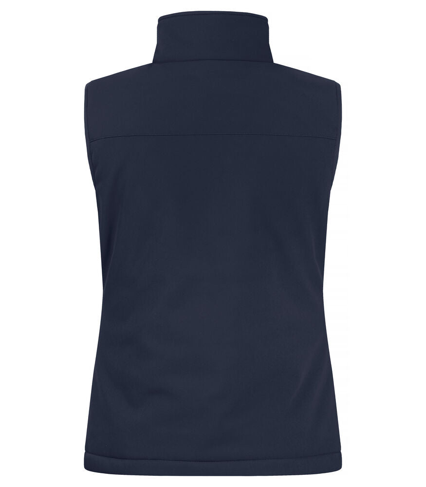 Clique Padded Softshell Vest Dames dark navy achterkant