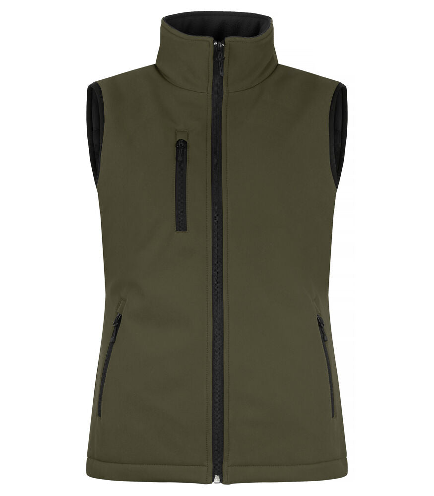 Clique Padded Softshell Vest Dames mistgroen