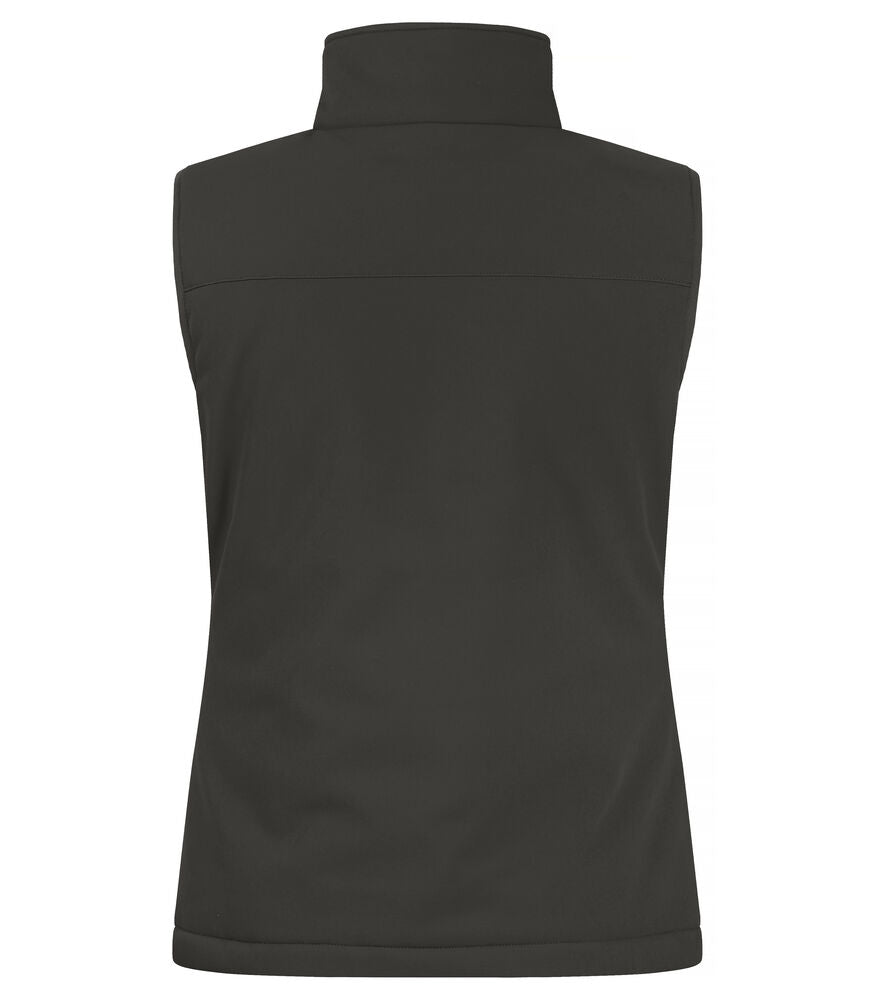 Clique Padded Softshell Vest Dames donkergrijs achterkant