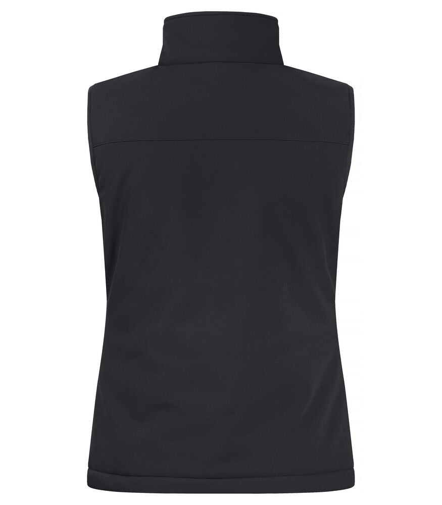 Clique Padded Softshell Vest Dames zwart achterkant