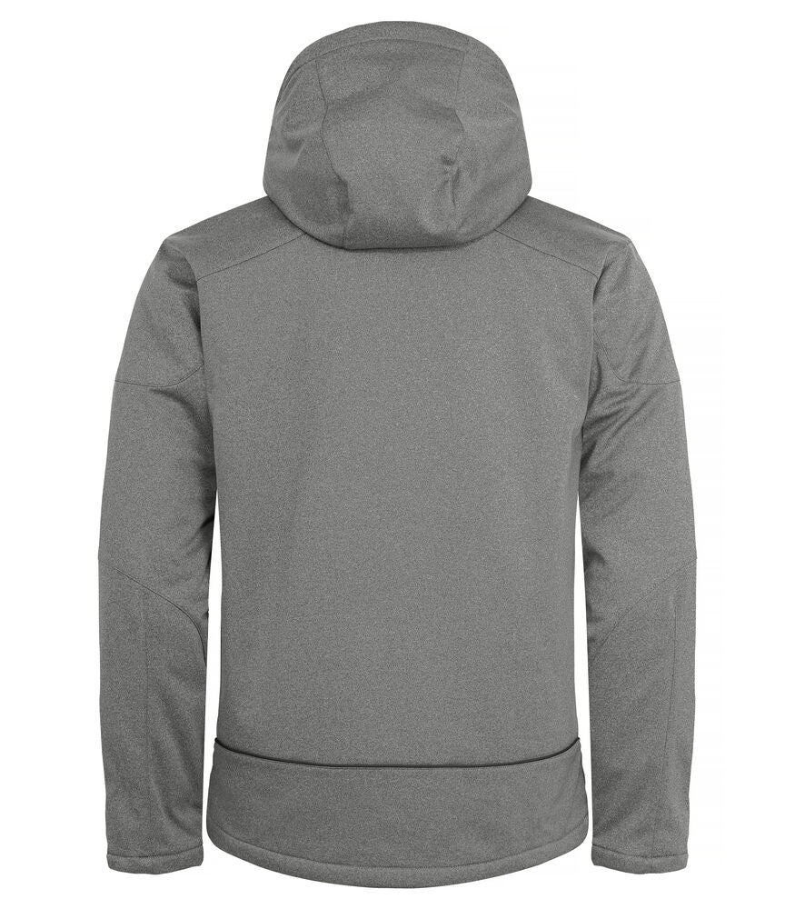 Clique Grayland Jacket Heren antraciet melange achterkant