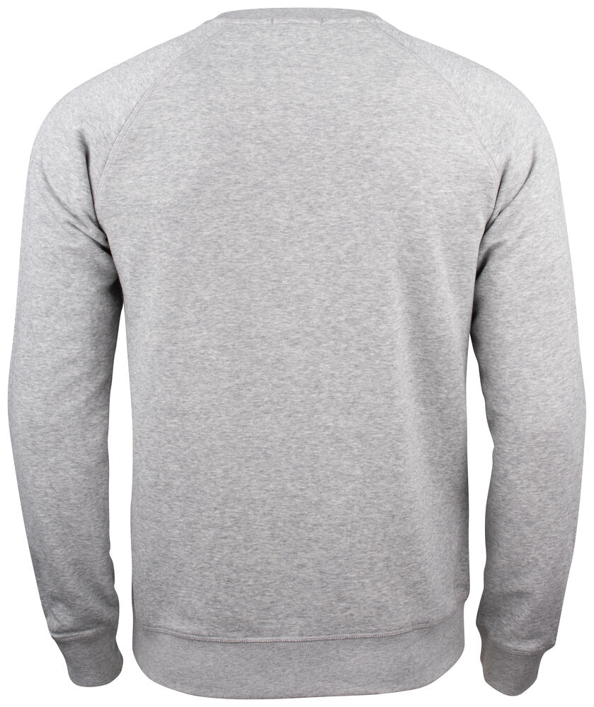 Clique Premium OC Roundneck Heren grijsmelange achterkant