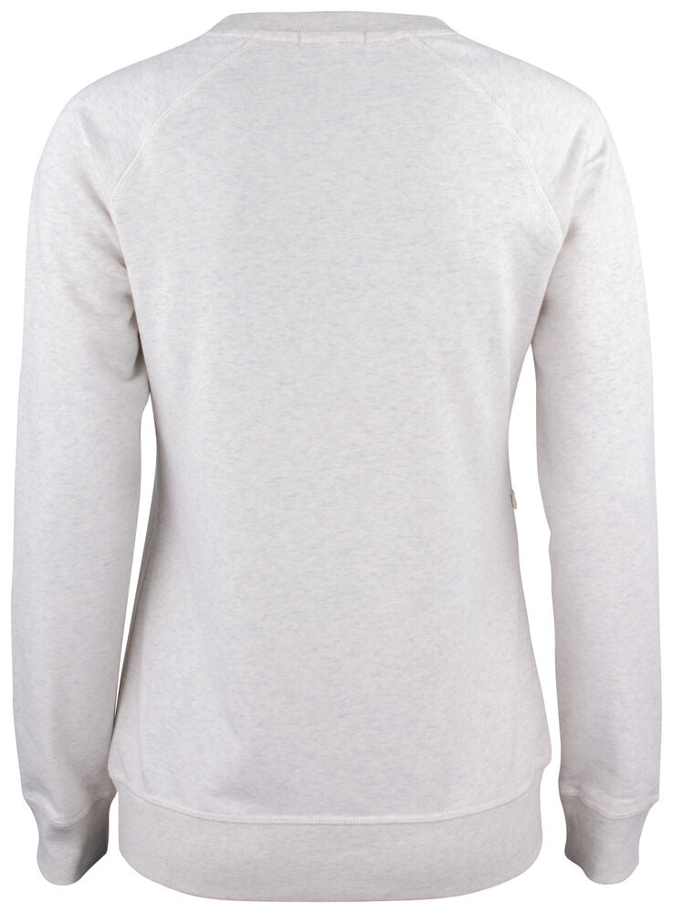 Clique Premium OC Roundneck Dames nature melange achterkant