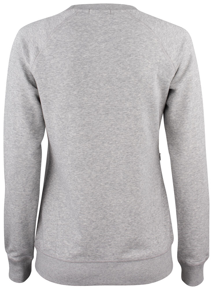 Clique Premium OC Roundneck Dames grijsmelange achterkant