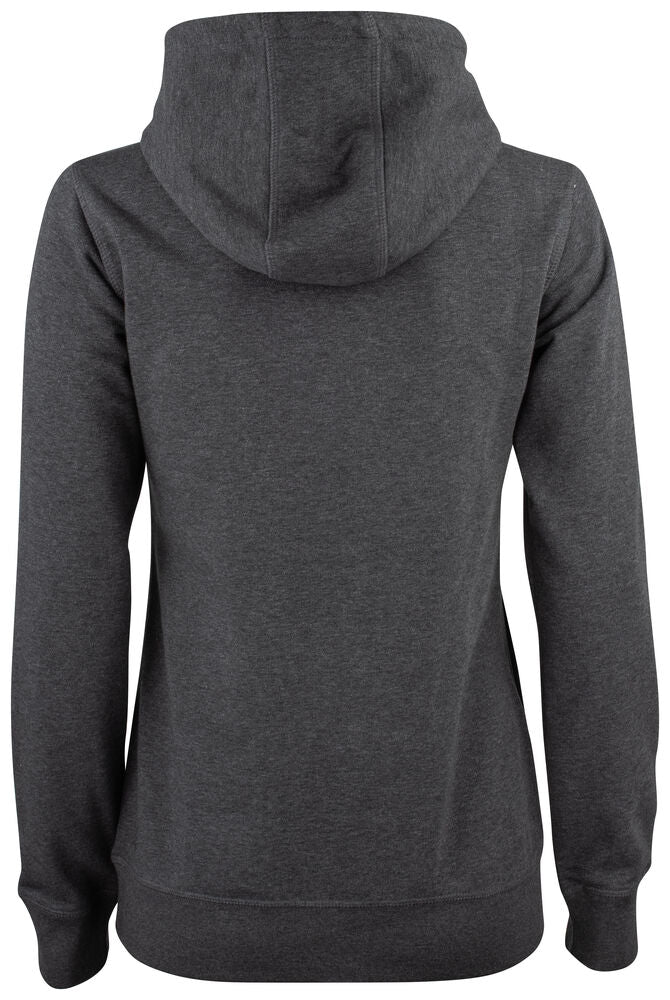 Clique Premium OC Hoody Dames antraciet melange achterkant