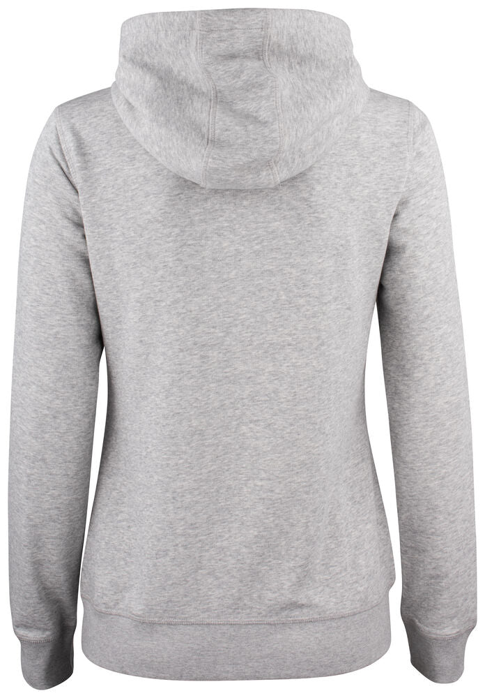 Clique Premium OC Hoody Dames grijsmelange achterkant