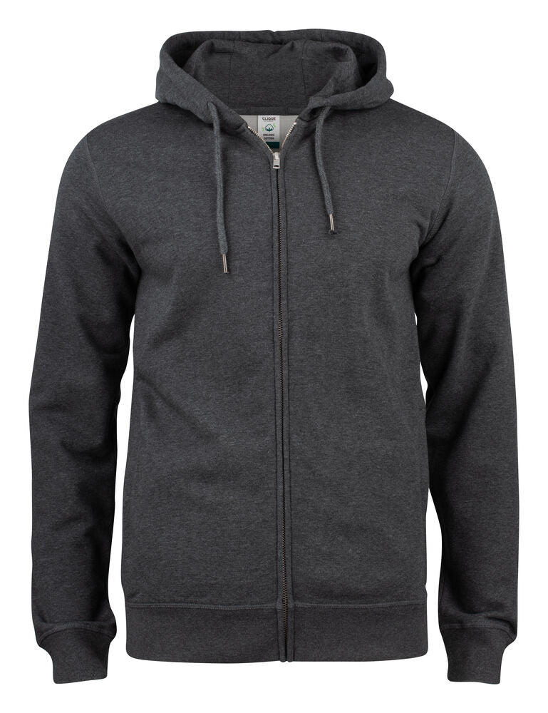 Clique Premium OC Hoody FZ Heren antraciet melange