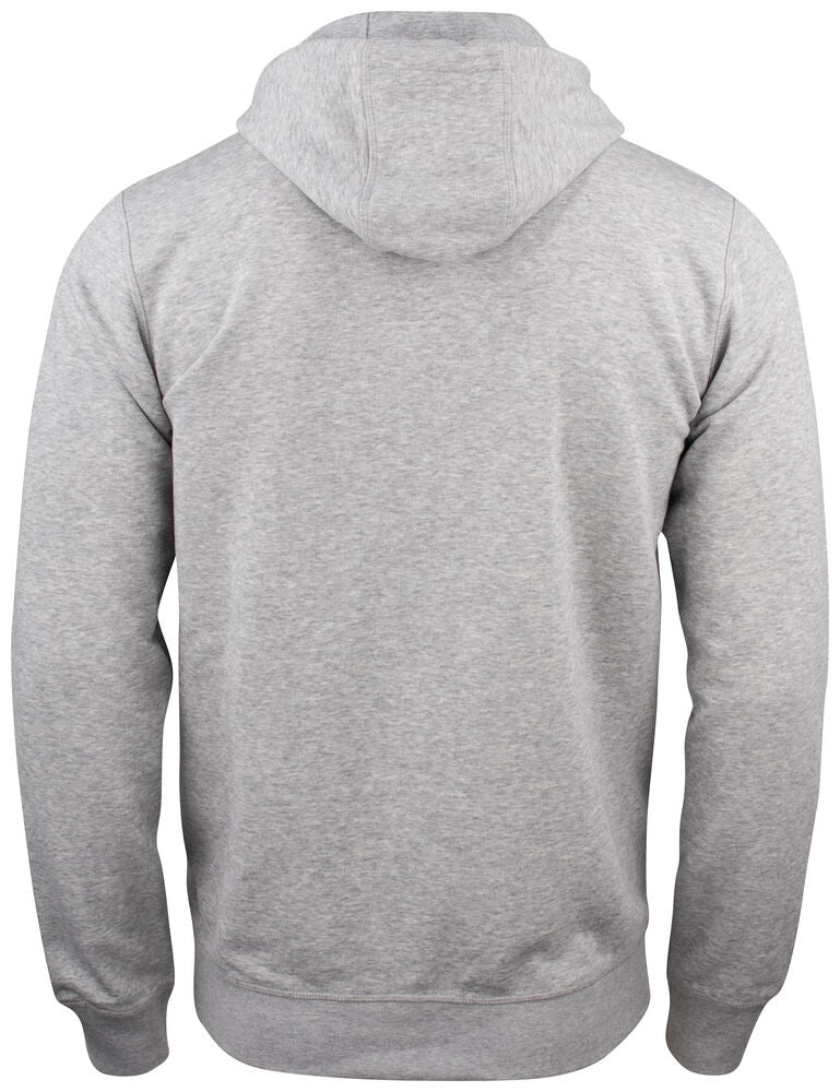 Clique Premium OC Hoody FZ Heren grijsmelange achterkant