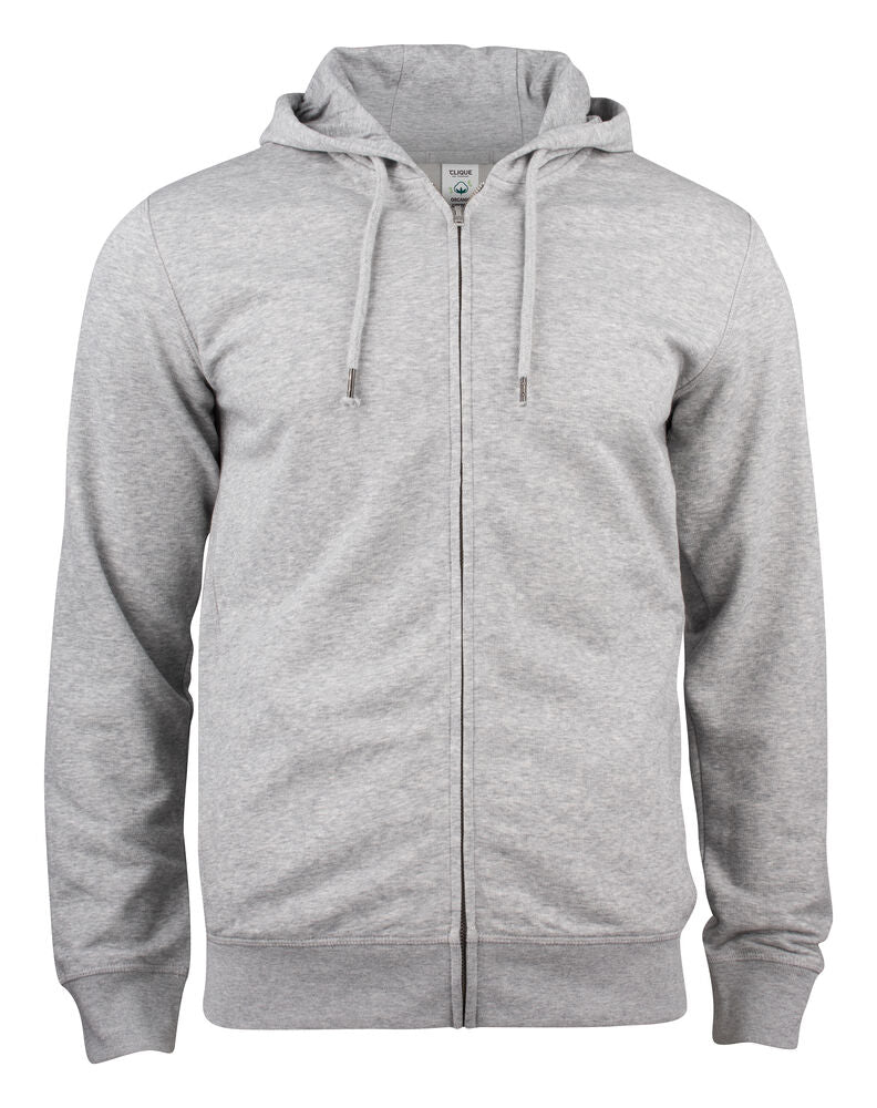 Clique Premium OC Hoody FZ Heren grijsmelange