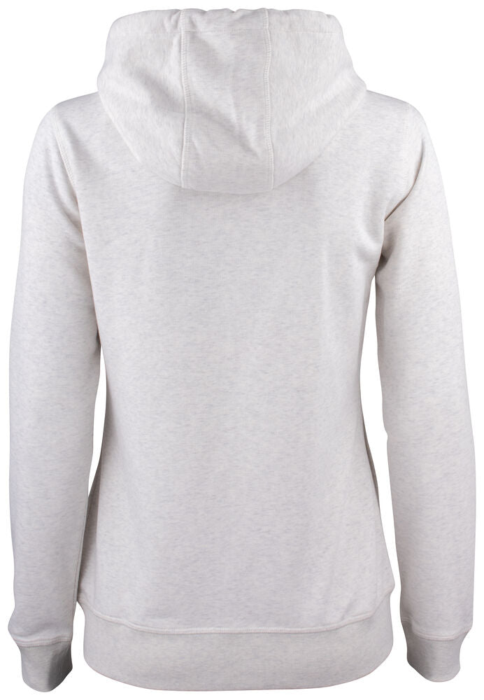 Clique Premium OC Hoody FZ Dames nature melange achterkant