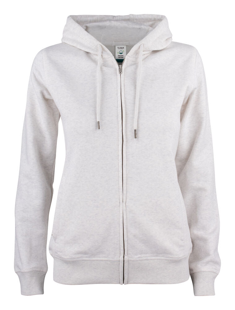 Clique Premium OC Hoody FZ Dames nature melange