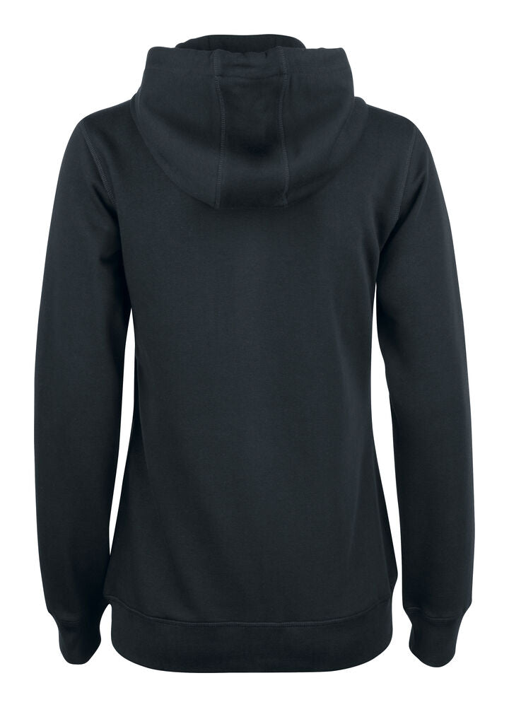 Clique Premium OC Hoody FZ Dames zwart achterkant