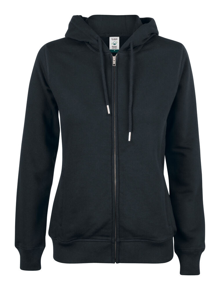 Clique Premium OC Hoody FZ Dames zwart