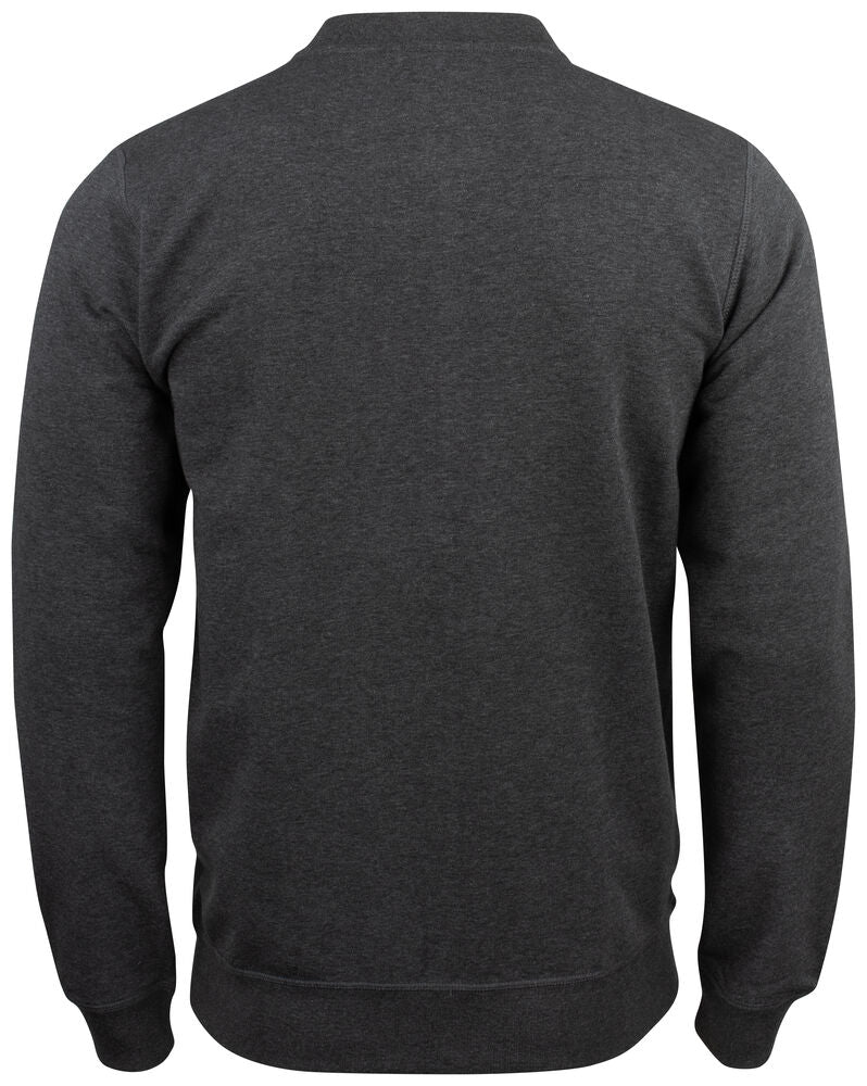 Clique Premium OC Cardigan Heren antraciet melange achterkant