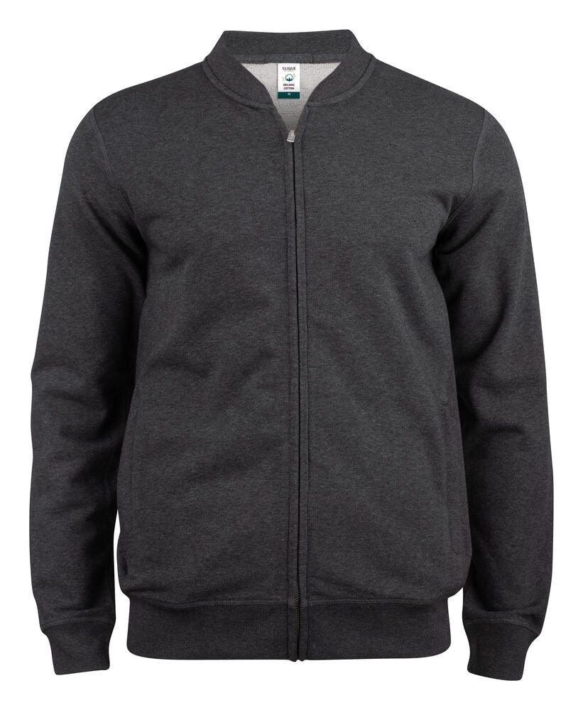 Clique Premium OC Cardigan Heren antraciet melange