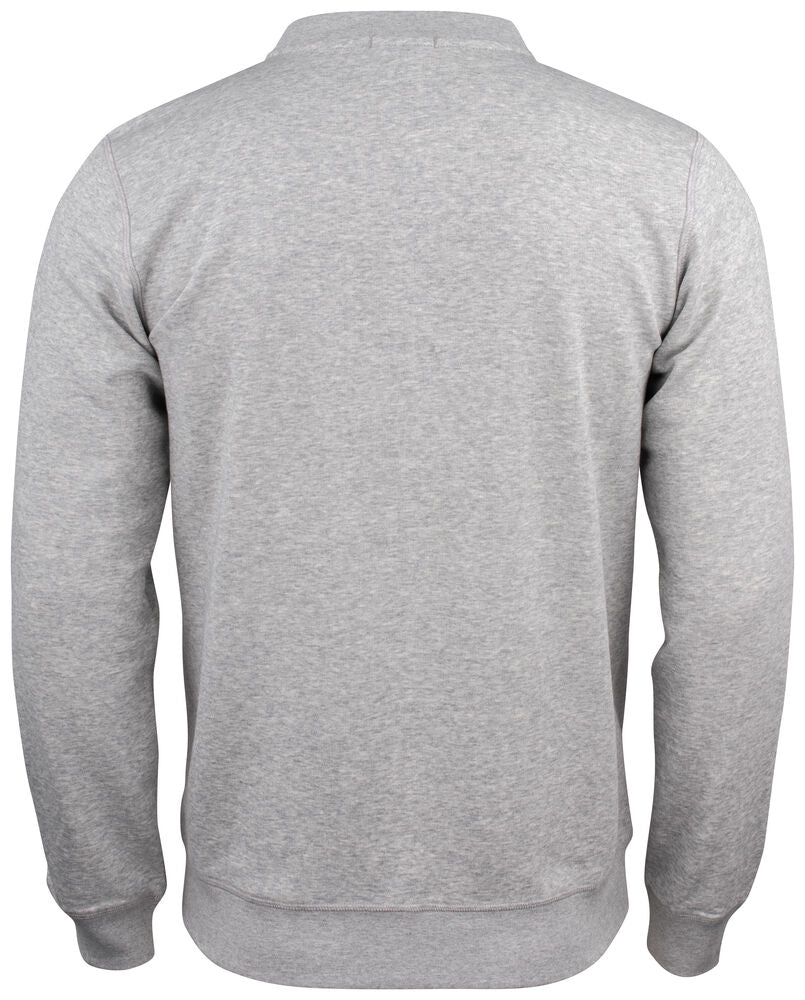 Clique Premium OC Cardigan Heren grijsmelange achterkant