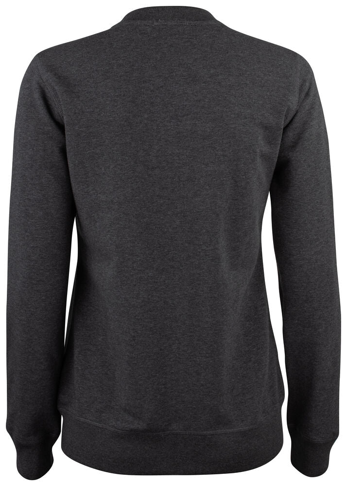 Clique Premium OC Cardigan Dames antraciet melange achterkant