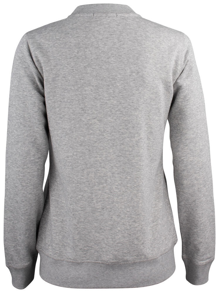 Clique Premium OC Cardigan Dames grijsmelange achterkant