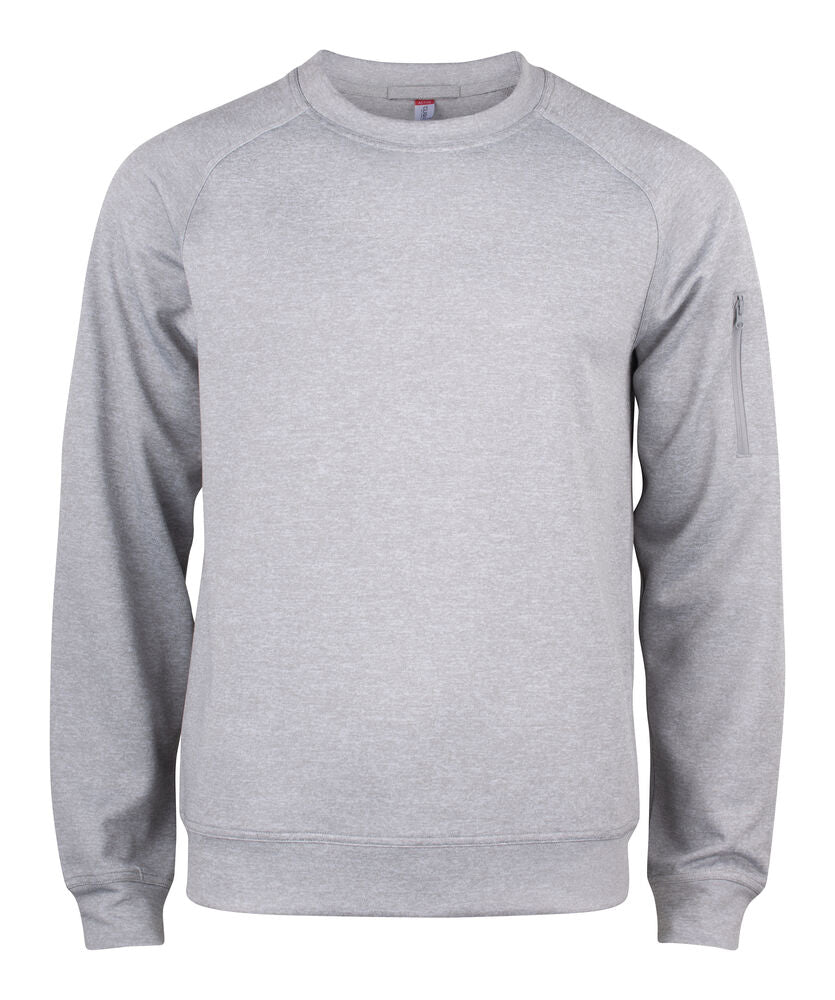 Clique Basic Active Roundneck grijsmelange