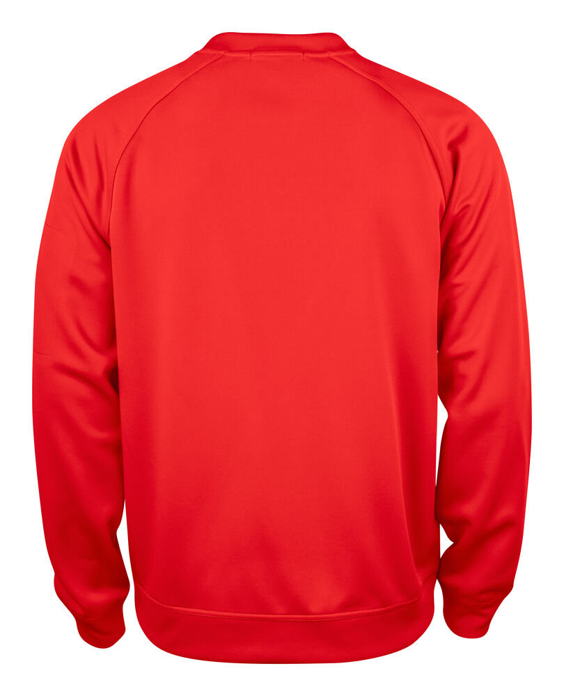 Clique Basic Active Roundneck rood achterkant