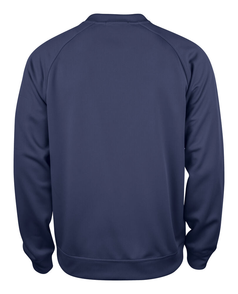 Clique Basic Active Roundneck dark navy achterkant