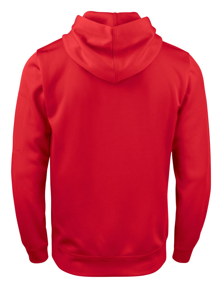 Clique Basic Active Hoody rood achterkant
