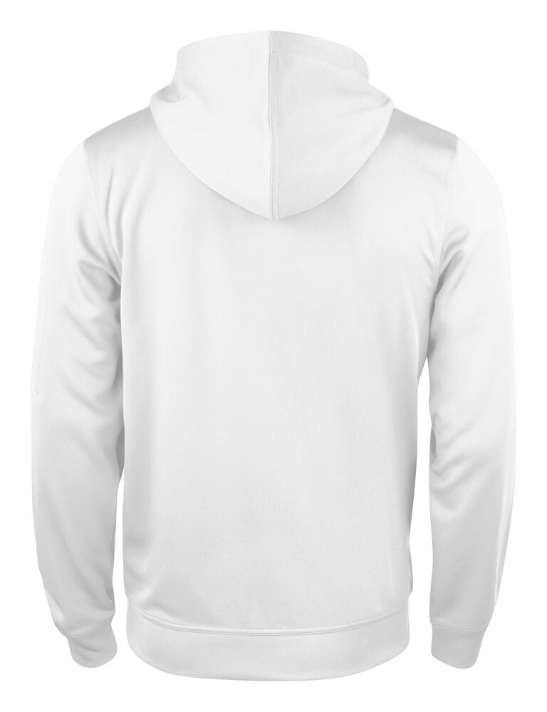 Clique Basic Active Hoody FZ Heren wit achterkant