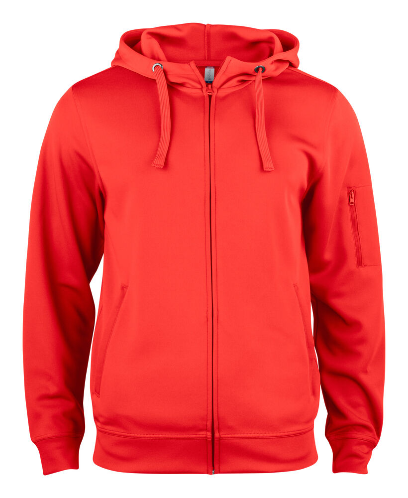 Clique Basic Active Hoody FZ Heren rood