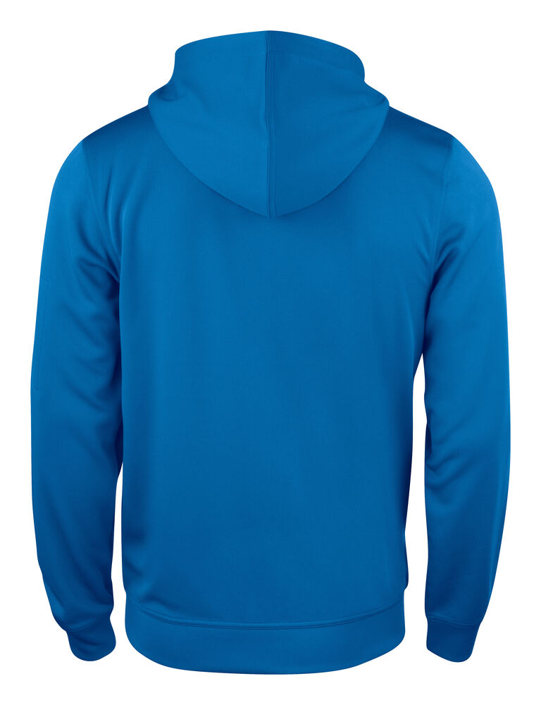 Clique Basic Active Hoody FZ Heren kobalt achterkant