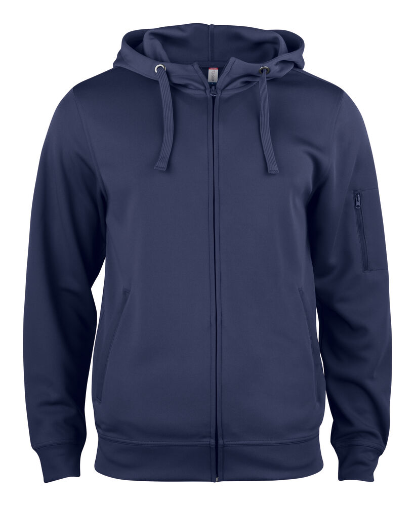 Clique Basic Active Hoody FZ Heren dark navy