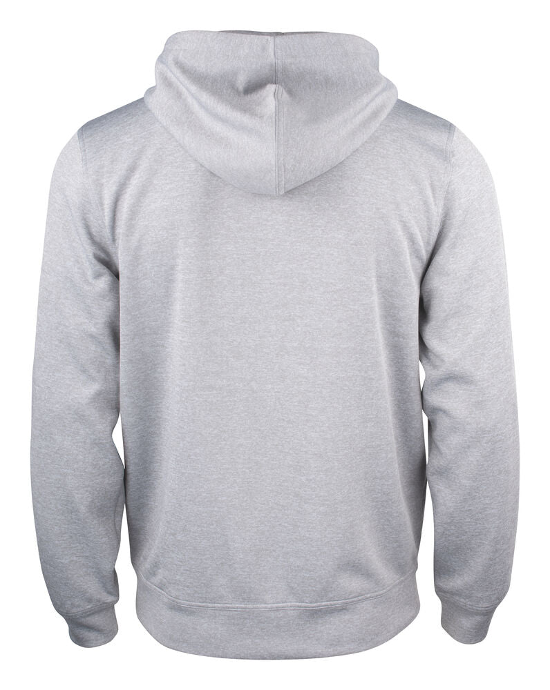 Clique Basic Active Hoody FZ Heren grijsmelange achterkant
