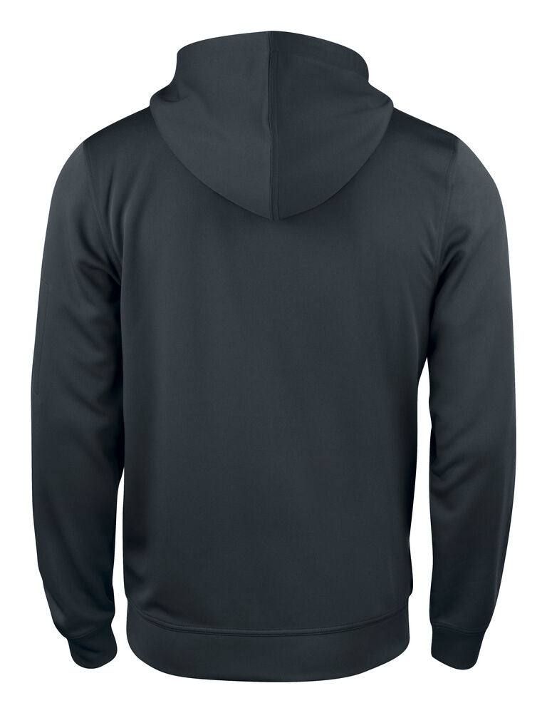 Clique Basic Active Hoody FZ Heren zwart achterkant