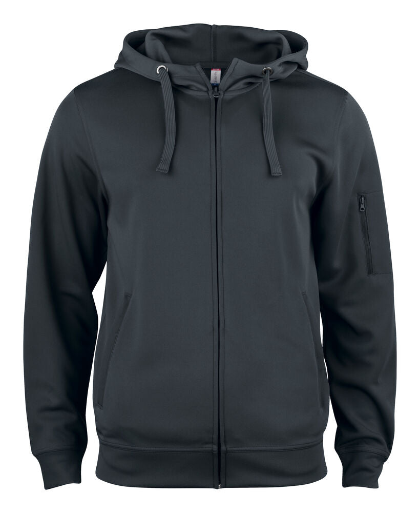 Clique Basic Active Hoody FZ Heren zwart