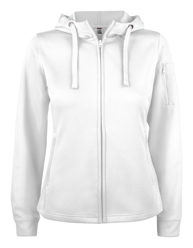 Clique Basic Active Hoody FZ Dames wit