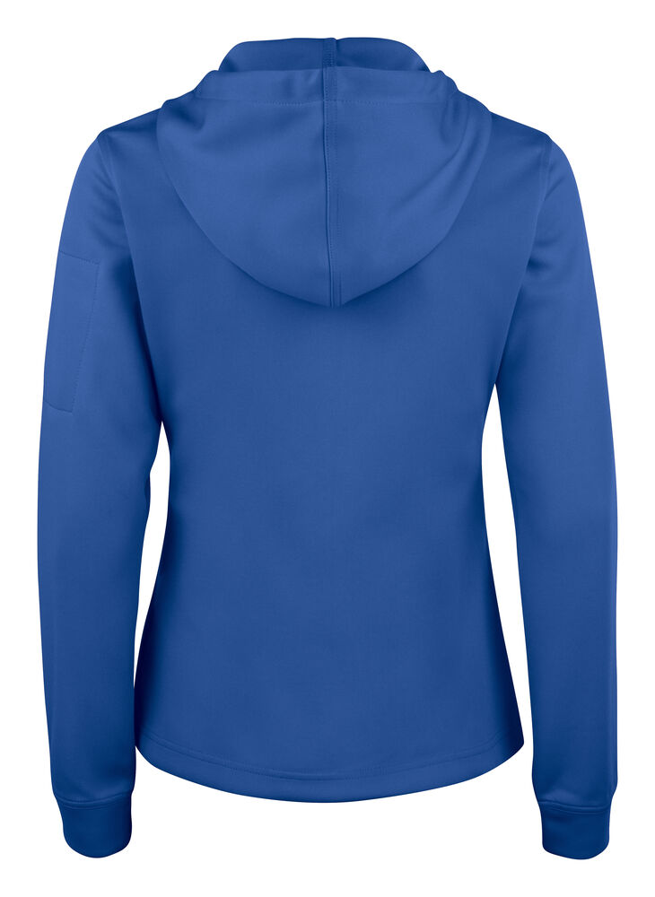 Clique Basic Active Hoody FZ Dames kobalt achterkant