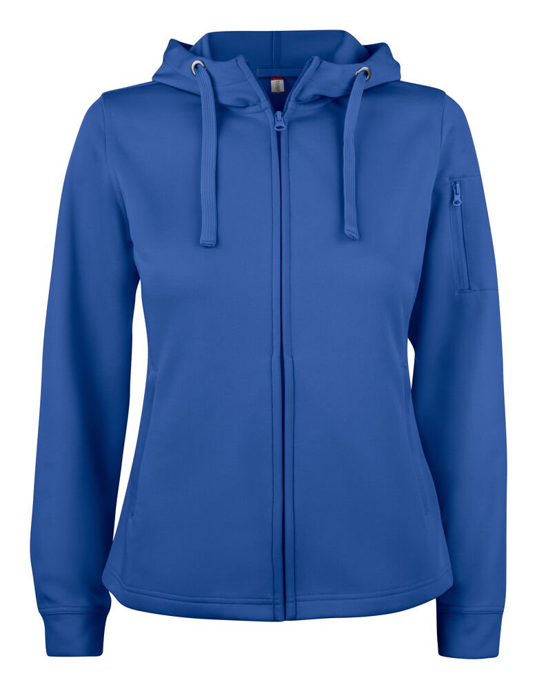 Clique Basic Active Hoody FZ Dames kobalt