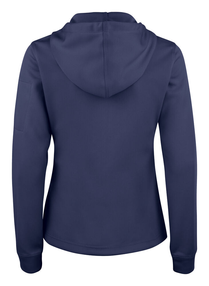 Clique Basic Active Hoody FZ Dames dark navy achterkant