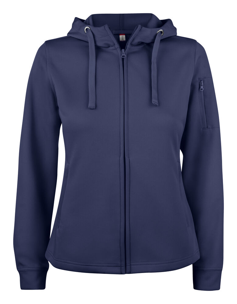 Clique Basic Active Hoody FZ Dames dark navy