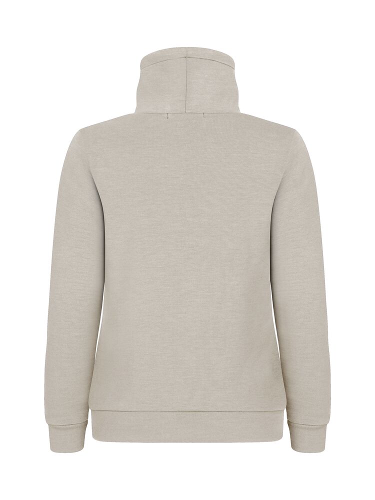Clique Hobart sweatshirt Dames steengrijs achterkant