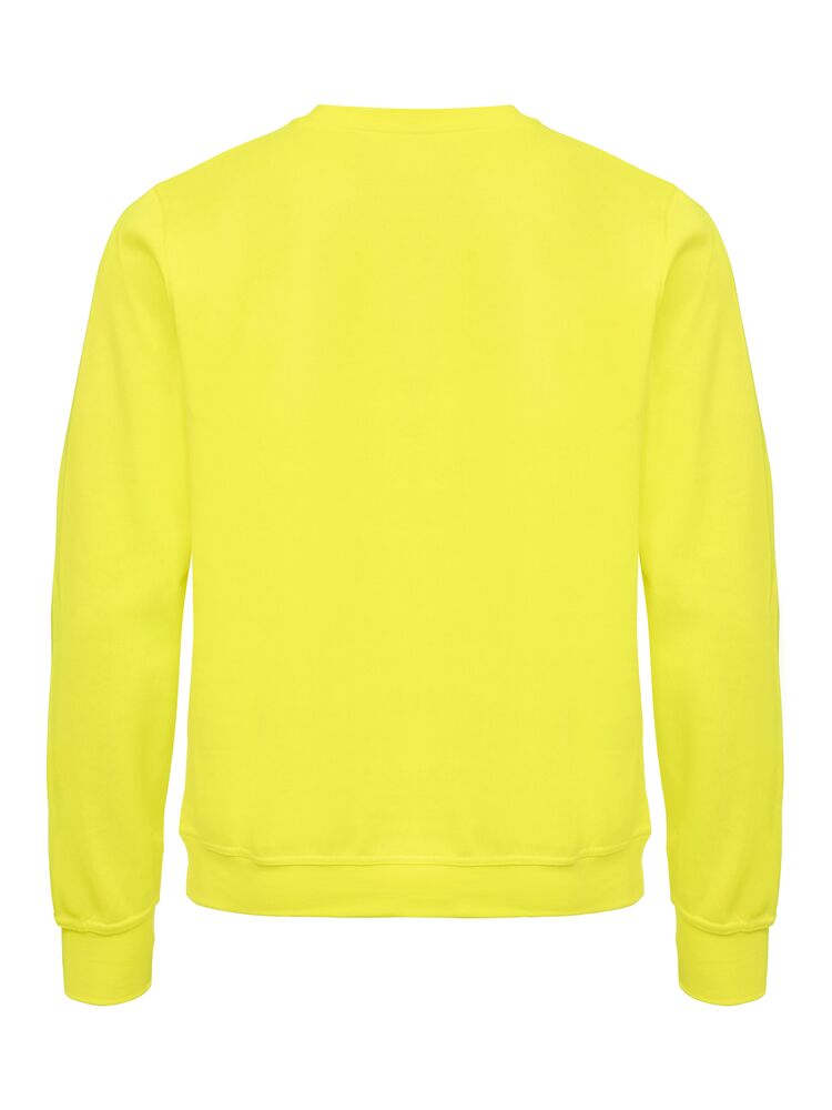 Clique Basic Roundneck signaalgeel achterkant
