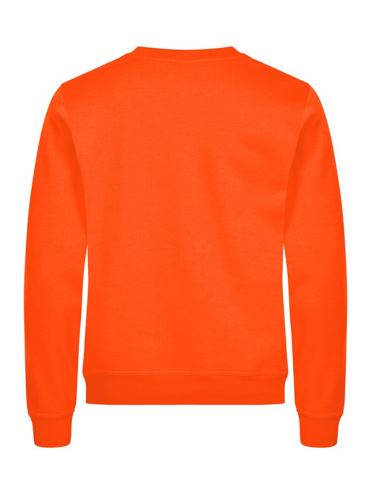 Clique Basic Roundneck signaaloranje achterkant