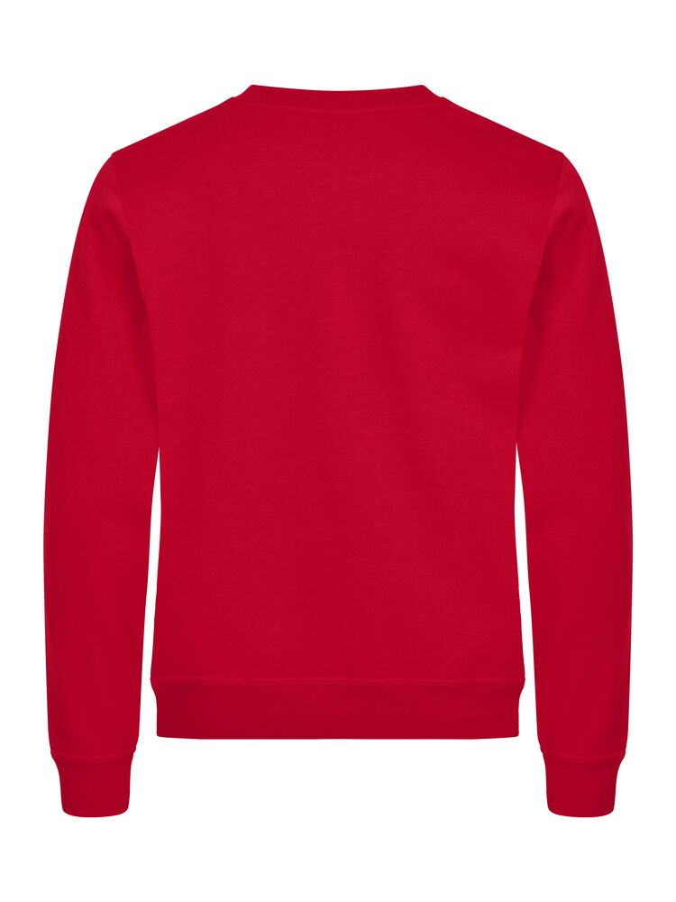 Clique Basic Roundneck rood achterkant